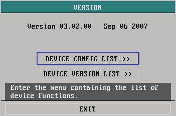 4.6 Monitor Version You can select VERSION>> in the SYSTEM MENU to check the version information