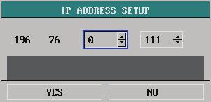 4.7.2 IP Address Setup When the monitor is connected with the central monitoring system, and the NET TYPE is CMS+, you need to set the IP address of your monitor.