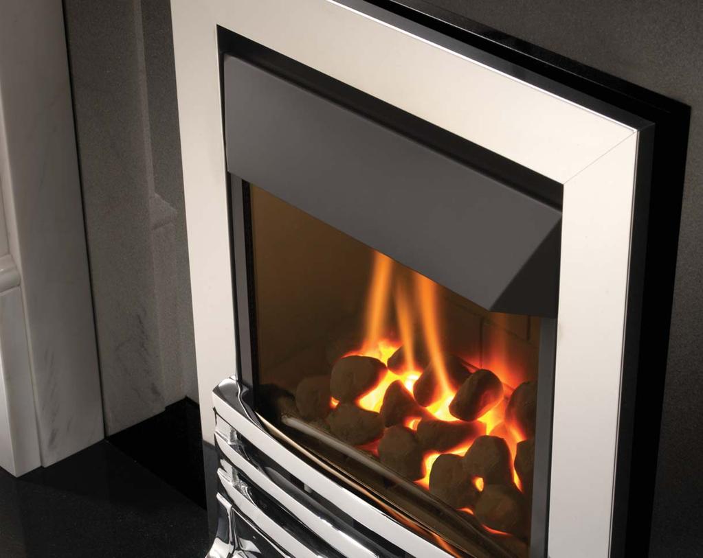 eko_brochure_140917_p36_49_01-64 14/09/2017 08:33 Page 29 Benefits of high efficiency flued gas fires A choice of modern or traditional inset gas fires to fit into your existing fireplace Slimline