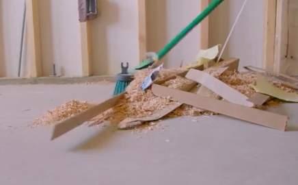 cutting wood (sawdust, wood chips) should be cleaned