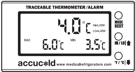 NOTE ABOUT CALIBRATION: All MED2 units ship with a two-year certificate of calibration in the alarm/thermometer box that comes inside your unit. Keep this certificate stored safely for your records.