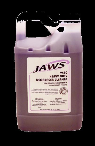 JAWS 9010 Heavy Duty Cleaner/Degreaser Maximum cleaning power This superb alkaline formula includes a controlled blend of grease emulsifiers and solvents to provide outstanding performance.