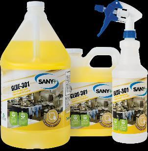 SANY+ GLDE-301 INDUSTRIAL DEGREASER Heavy-duty industrial degreasing cleaner for superior performance. Ideal for offices, buildings, restaurant kitchens, food service industry and heavy equipment.