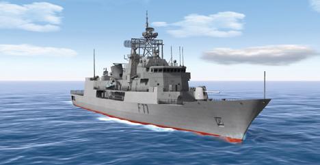 SHIP MODEL LIBRARY ERS 5000 TechSim ship models Gas Turbine CODOG ANZAC Frigate