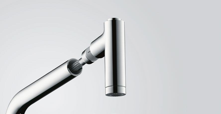 Swivel function: The mixers offer either a limited swivel range (110 /120 /150 ) or all-round freedom of movement (360 ).