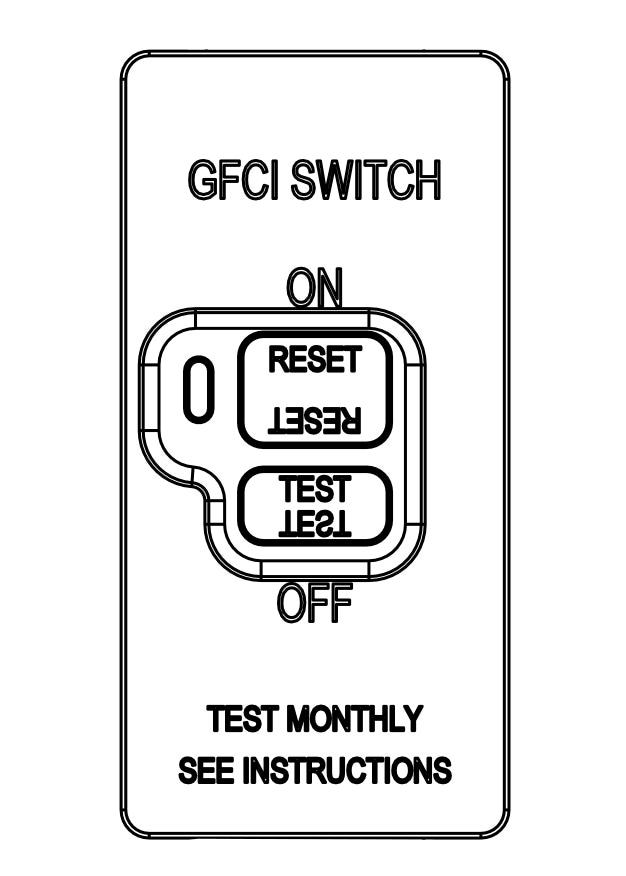 GFCI MAINTENANCE: Although the GFCI function works on its own, it is necessary to test for proper function of your GFCI periodically. To do this: 1. Plug your equipment to an appropriate wall plug 2.