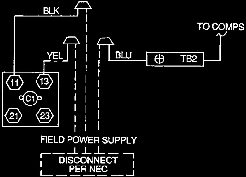 Provide line voltage power supply from a separate protected circuit with a Figure 5 Control Box & Power Wiring Connections disconnect switch (when required)