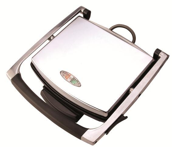 Easy to use Floating hinge and extra large nonstick plates for easy