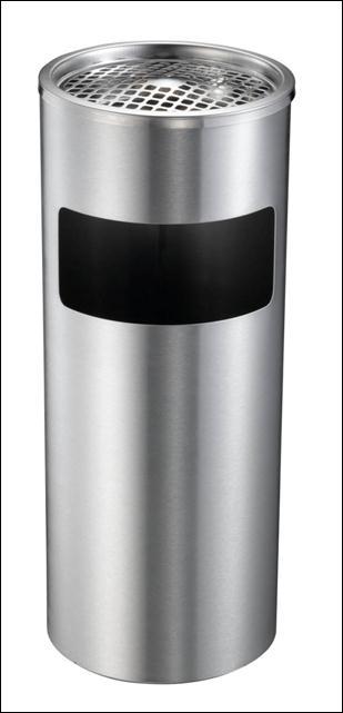 Round Tidy/Ashtray Bin Product Code: 761240TTBL Product Code: 761266 28L 45L Brushed stainless steel body Rubber