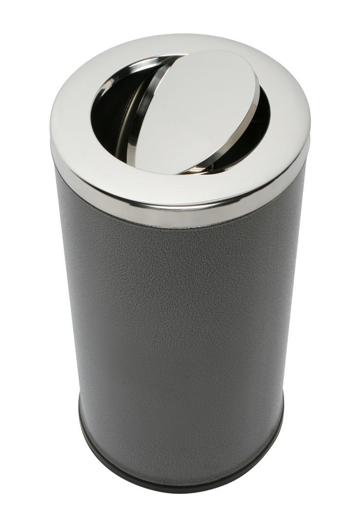62L Top Hammertone Bin Product Code: 769410 The swing top mechanism can be easily unbolted enabling the bin to be used a standard rubbish waste bin.