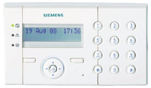 100 wired standard LCD keypad with integrated wireless module: the integrated wireless module provides a range extension for the Intrunet wireless detectors and remote controls linked to the system.