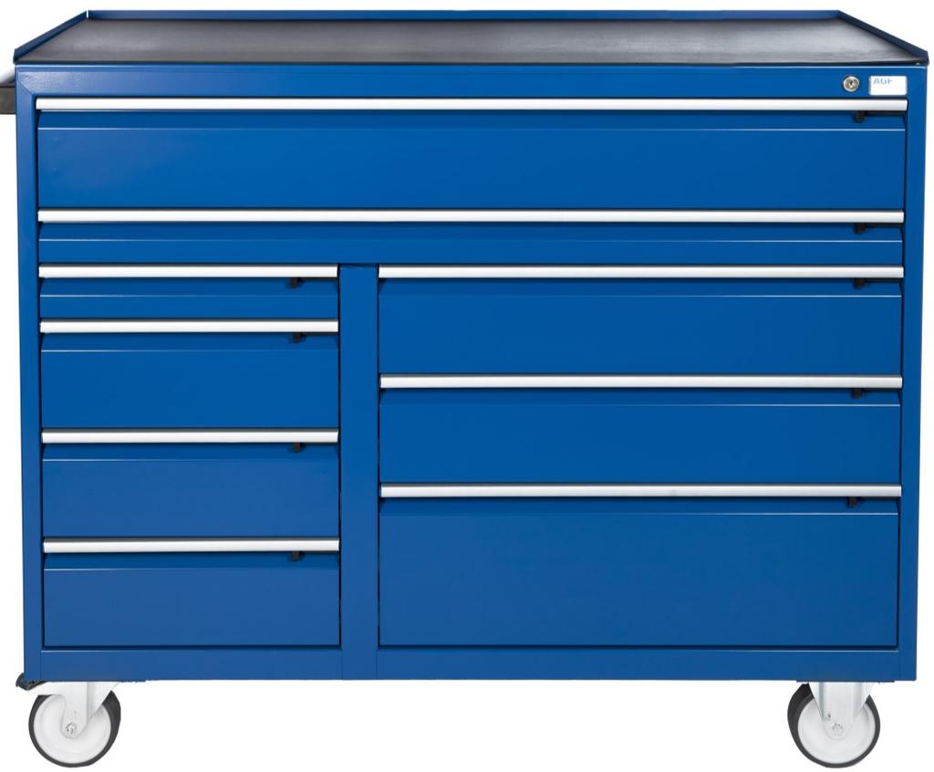 41,5" H 60" W x 22" D x 41,5" H 60" W x 28" D x 41,5" H CM17 Series Mobile Cabinet - 10-drawer model Configuration K5 6 drawers H; 2 drawers H; 1 drawer 9" H; 1 drawer 12".