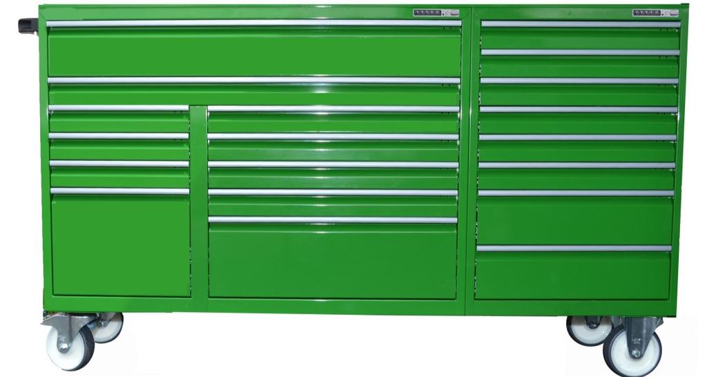 D x 41,5" H 72" W x 28" D x 41,5" H CM27 Series Mobile Cabinet - 22-drawer model F6 Configuration 16 drawers H, 2 drawers H; 1 drawer H, 2