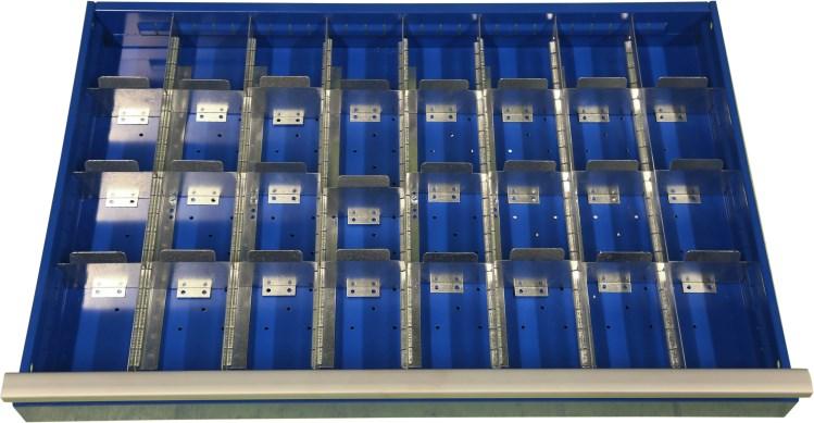 Support Kit Example: 36 x 24 x H drawer divided into 32 compartments Partition Support Kit 17 Series DRAWER HEIGHT Depth 9" 12" 2 D drawer 17-KS2403 17-KS2404 17-KS2405 17-KS2406 28" D drawer