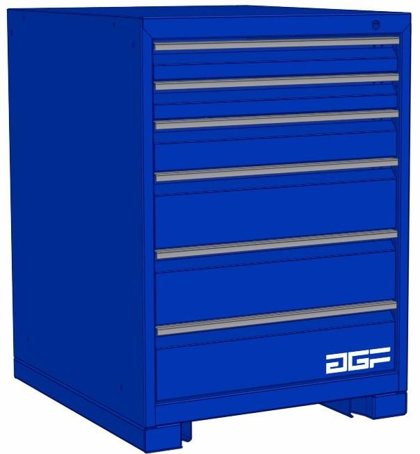 STORAGE CABINETS CF27 Series > Cabinets CF27 Series - Preconfigured models 3 H A1 CONFIGURATION - 6 drawers CABINET CF27-3 high - A1 Configuration 2 drawers H with partitions & dividers; 1 drawer H