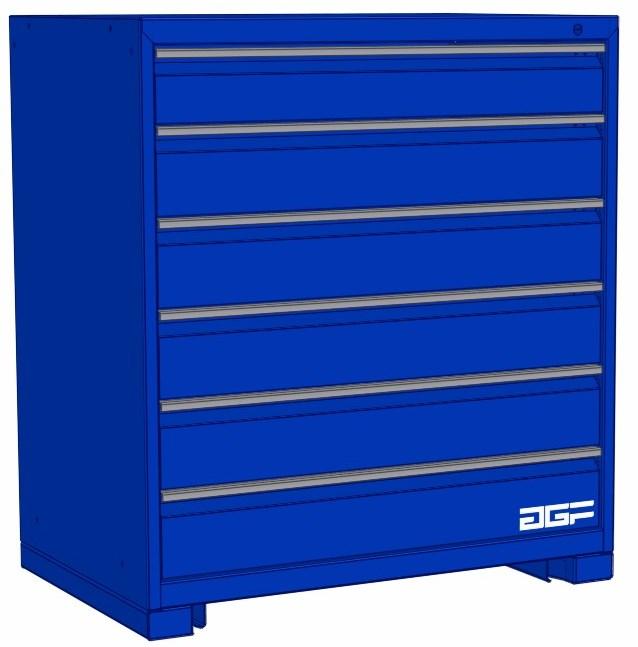 CONFIGURATION - 9 Drawers CABINET CF27-40'' high- Configuration B3 Includes 2" high forklift relocation bases with front access; 1 drawer H with partitions & dividers; 8 drawers H with partitions &