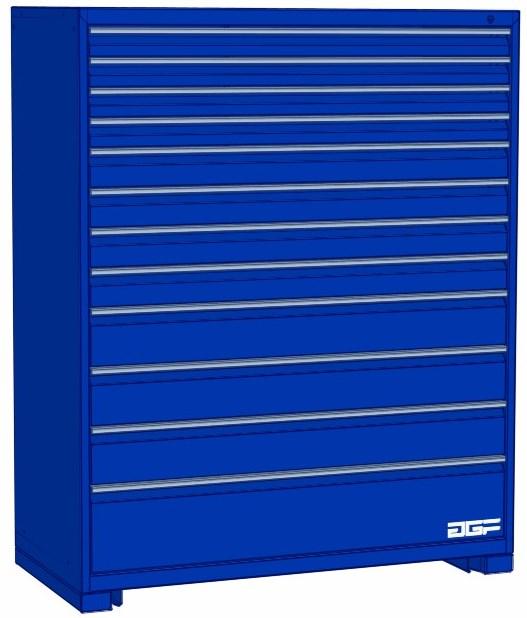 STORAGE CABINETS CF17 Series > Modular Cabinet CF27 Series - Preconfigured models 60" H C1 CONFIGURATION - 12 Drawers 9" CABINET CF27-60" high- C1 onfiguration 4 drawers H with partitions & dividers;