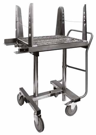 LOADING ACCESSORIES Accessories for loading and unloading are available for each model with the selection of: internal trolley (shelving unit/transfer carriage), external trolley (loading/unloading),