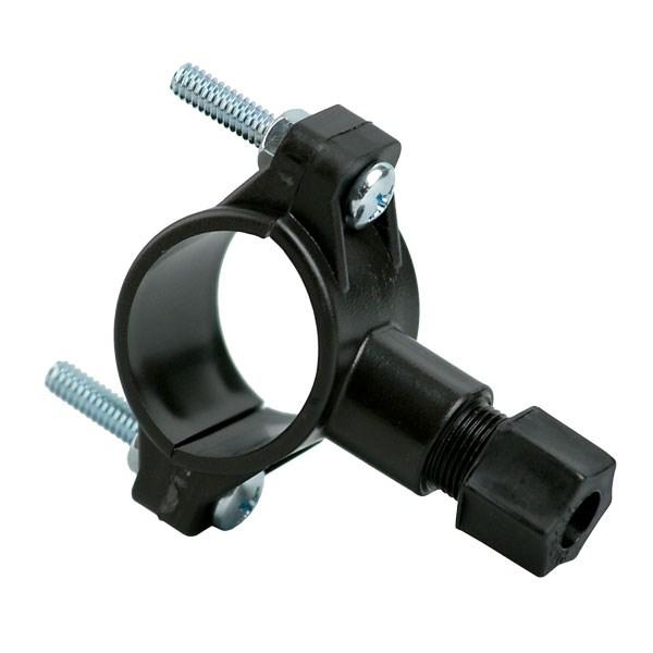 USING QUICK CONNECT FITTINGS 3. Install drain saddle clamp and drain line Identify a vertical section of drainpipe with enough space to mount the drain saddle clamp.