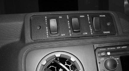 SECTION 3 DRIVING YOUR MOTOR HOME Press and Hold the Battery Boost switch in the ON position while turning ignition key for emergency starting power.