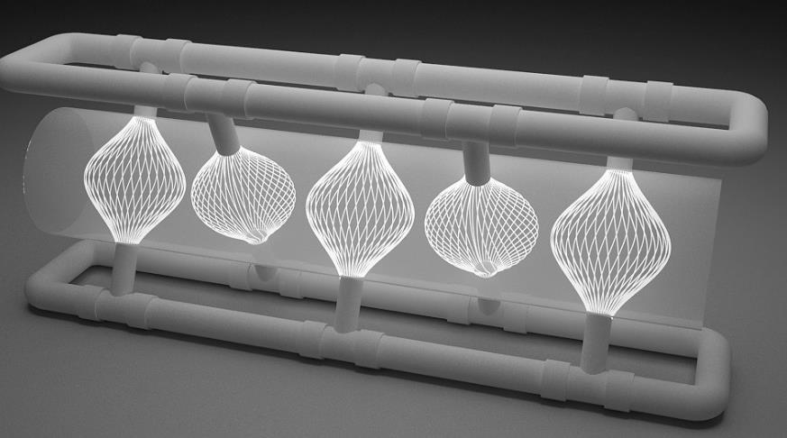Detailed design of hollow fibre module 5 bundles of hollow fibre, each contains 100 fibres