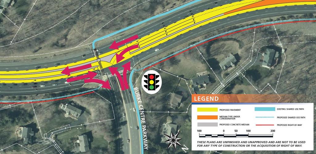 Burke Centre Parkway Intersection Options Continuous Green-T (CGT) Improved safety and increased southbound