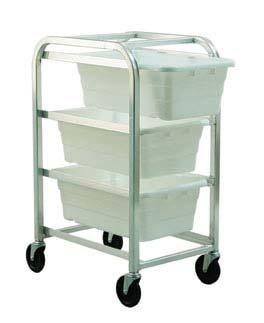The Tub Rack All-welded aluminum Tub Rack transports and stores all types of pet food, dry or canned.