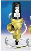 H5) FLUIDS SUPPLY/DISCHARGE SYSTEMS Art. 606 Thermic drain valve. INAIL approved. Manual resetting and optical signal. Temperature setting 95 C, IP40.
