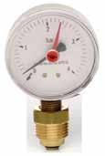 H8) GAUGES, THERMOMETERS, THERMOMANOMETERS, VALVES FOR GAUGES, CURL Art. 255 Radial connection gauge. Ø 80. When ordering please specify the operating pressure. INAIL approved.