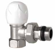 A6) MANUAL VALVES FOR DOUBLE PIPE SYSTEMS Adaptors and accessories from page 26 - Connections on page 8 Art. 846 - Art. 847 TULIP-shaped single setting manual angle valve.