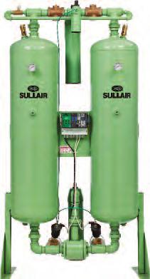 Features of the Sullair Desiccant Dryers DHL Series Standard Features (80-5,000 scfm) Pre- and after-filter pre-piped and mounted Field adjustable drying cycle time Pilot air filter Easy front access