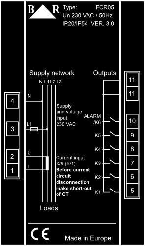 LED amp/volt it is ON when value of measured current/voltage is shown on the display 5. LED alarm it is ON when alarm is present 6.