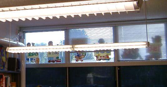 Also limiting available daylight was the use of the upper clerestory windows for display of learning aids such as posters.