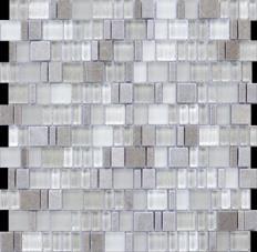 SIL 0306 BGL Color: Bronze Grout: Mapei 07 Chocolate Tierra Sol Product: Glass Mosaic