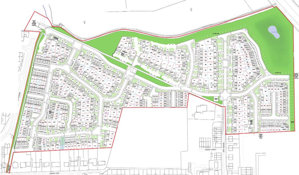 Development Description Taylor Wimpey is proposing to develop the first phase of the site alloca on known as Ashfields, Normanton(HS43).