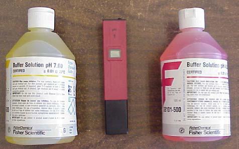 ph meters Start at about $60 Two calibration solutions needed First calibrate at ph 7 then at ph 4 Calibration At least once a week.