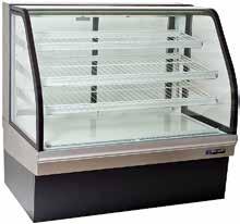 CGB-NR SERIES Non-Refrigerated Curved Glass Bakery Merchandisers CGB-50NR BAKERY & DELI MERCHANDISERS MODEL DIMENSIONS (in.