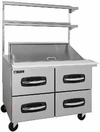Add convenience to your prep unit or undercounter with stainless steel