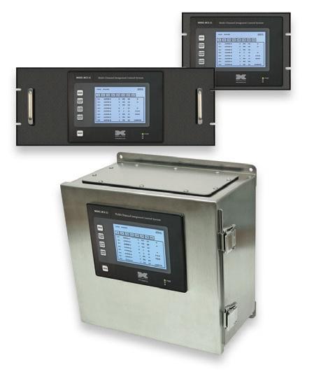 Multi-channel Control Systems Model X40 Series Control Systems - 2 to 32 Channels Completely User & Field Programmable 3 Adjustable Alarm Level Relays, 1 Fault Relay Alarm Silence and Alarm Reset