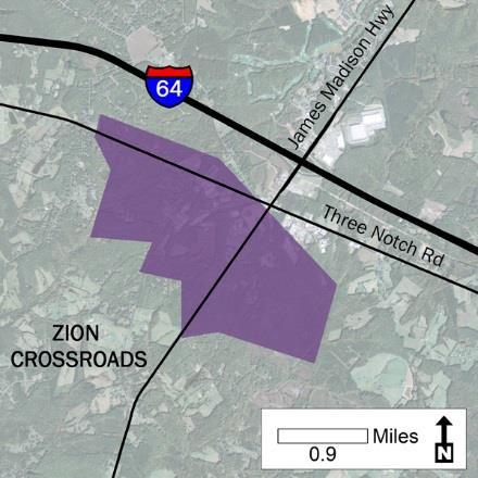 16 Urban Development Areas Fluvanna County UDA Needs Profile: Zion Crossroads Fluvanna County contains a single UDA, located along the northern border of the county near I-64.