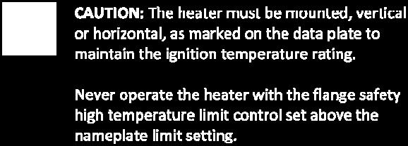 The heater must not be operated without the safety high temperature limit cutout(s) properly connected in the circuit FIELD INSTALLED CONTROLS temperature sensors.