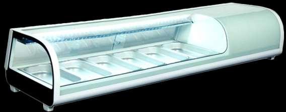 Sushi Case Key specification LED Lighting Refrigerant: R134a/R600a