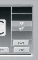 thermostat is in active display or in the sleep display mode.
