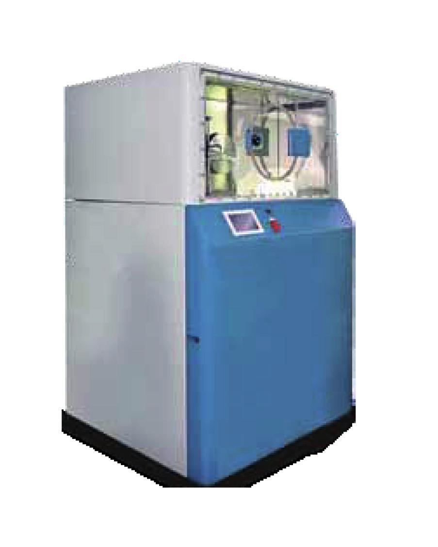 A specially conceived evaporator ensures condensation and recovery of liquid vapours to minimize consumption. Environmentally friendly refrigerations are used.