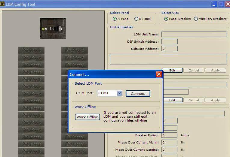 Operation 5.5 Using the Configuration Tool The Configuration tool allows users to set up breakers and view or change their parameters and alarm setpoints.