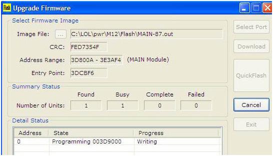 Verify the following: In the Summary Status box, the Number of Units should be 0 under Failed (above right).
