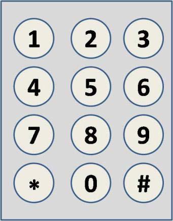 KEYPAD Entries from the keypad will be displayed on the front vendor display.