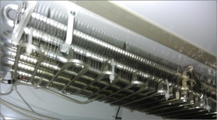 Evaporator Inner support fan Defrosting sensor 3.