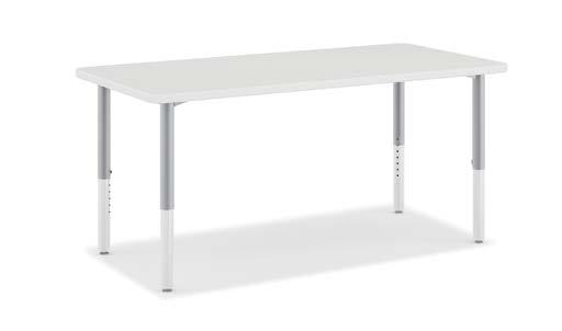 3 FIND YOUR FAVORITE COMMON AREA / CAFÉ & BREAKROOM Flexible Height Table Table legs are
