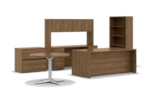 2'6"D (Desk only) $4,089 *$4,269 PO105Desk002 Deluxe Desk Set Includes: Bookcase, File Cabinet, Round Table, and Overhead Cabinets OVERALL SIZE STORAGE DESK SPACE